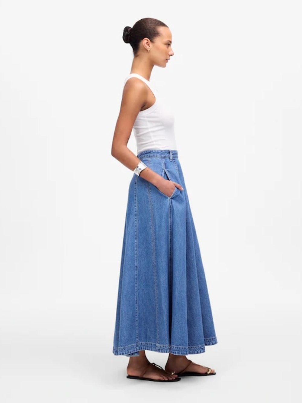 Women’s Madewell midi Jean skirt size 30